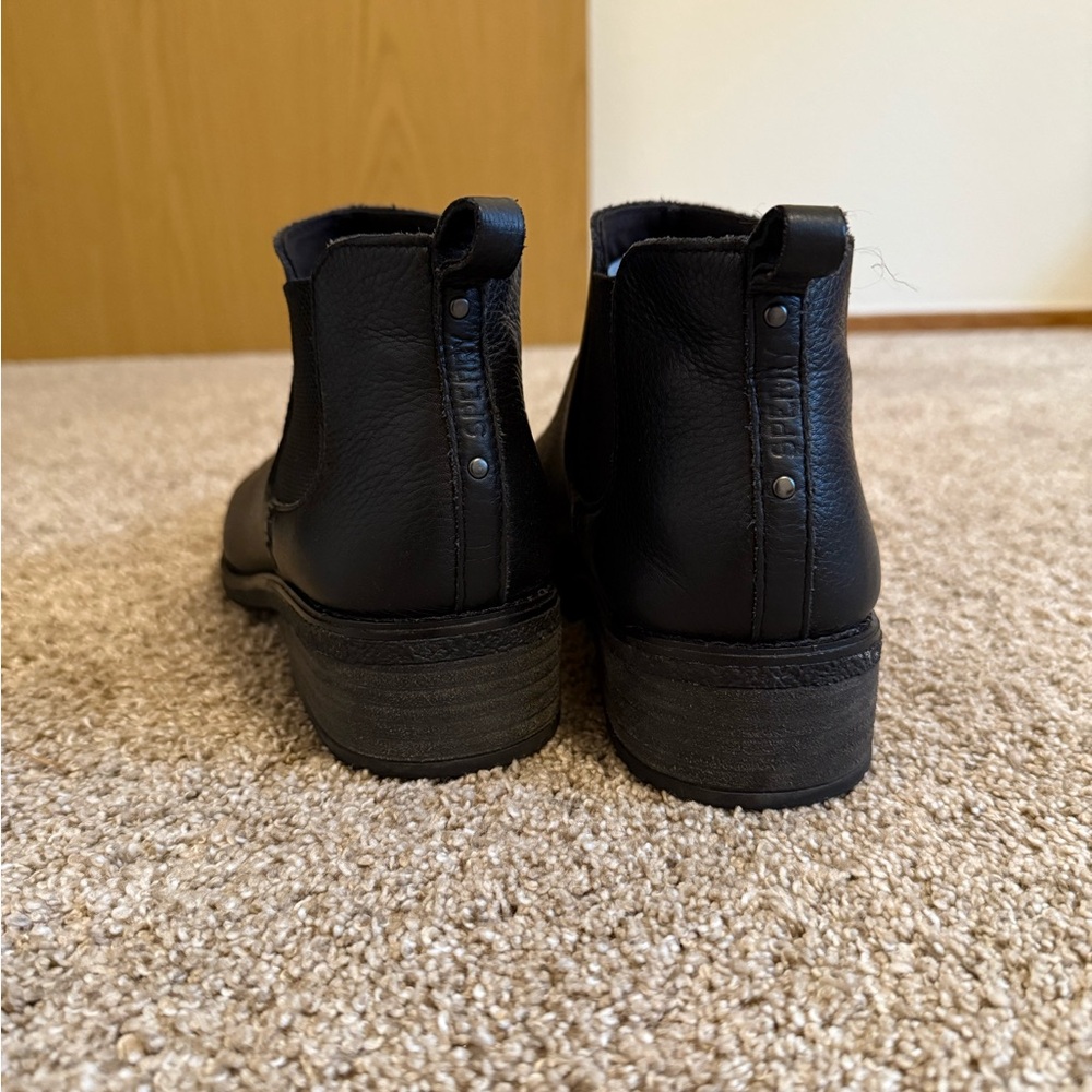 Sperry Black Leather Chelsea Booties - Picture 3 of 6